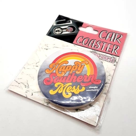 Simply Southern Car Coaster HAPPY - Picture 2 of 2